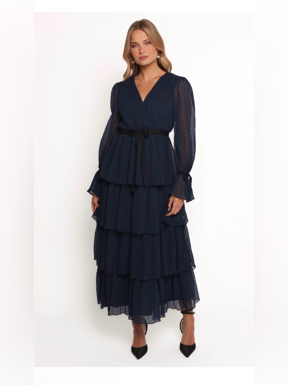 Brand New Petal and Pup Antoinette Long Sleeve Tiered Maxi Dress XL - Picture 3 of 5